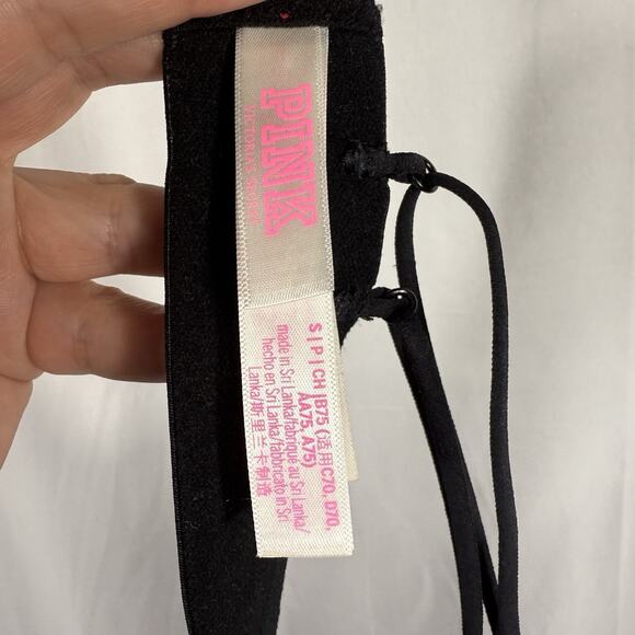 PINK Victoria’s Secret Purple Butterfly Lace T-Strap Crossback Bralette SZ Small - Picture 4 of 6